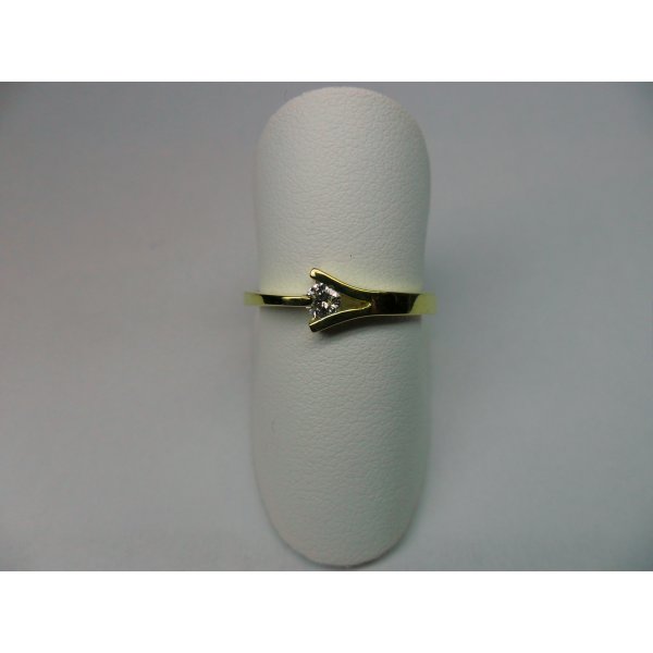 V-Clamp Ring Yellow Gold 0.12 crt.